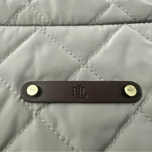 Lauren Ralph Lauren Diamond Quilted Mockneck Jacket Women’s Small Classic Preppy - Picture 11 of 14